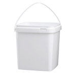 Picture of Emmer 5L vierkant wit met plastic handvat
