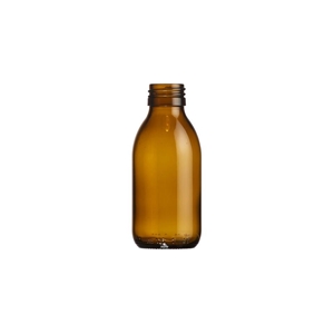 Picture of Syrup bottle glass 125ml ROPP28 amber