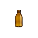 Picture of Syrup bottle glass 100ml ROPP28 amber