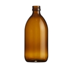 Picture of Syrup bottle glass 500ml ROPP28 amber
