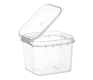Picture of TPS Pot vierkant 350ml met scharnierdeksel